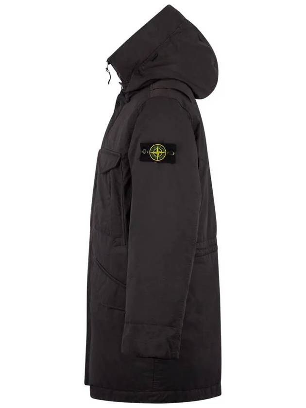 Opaque Nyoln Twill Down Parka Black - STONE ISLAND - BALAAN 5