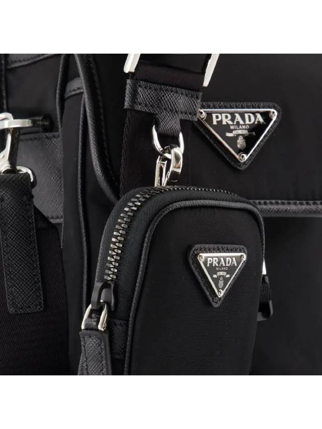 Re-Nylon Saffiano Mini Cross Bag Black - PRADA - BALAAN 4