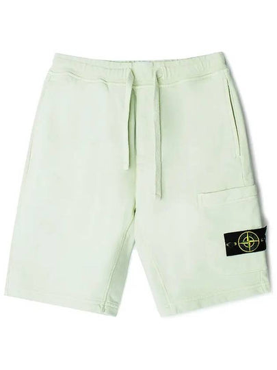 Cotton Fleece Cargo Bermuda Shorts Pistacchio - STONE ISLAND - BALAAN 2