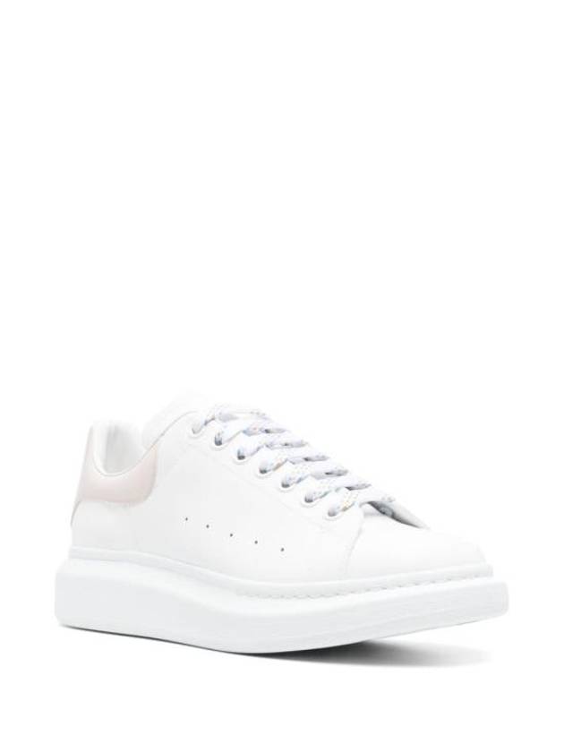 Oversized Leather Low Top Sneakers White - ALEXANDER MCQUEEN - BALAAN 4