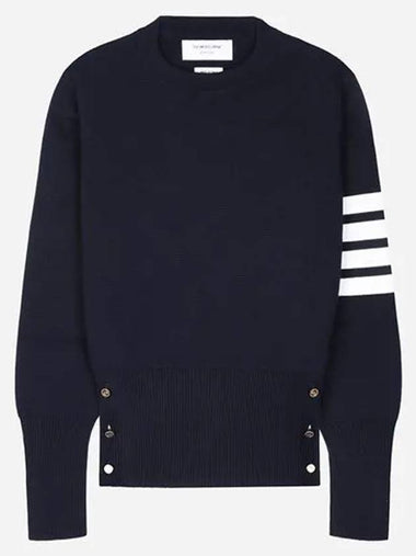 24SS FKA239A 00219 415 Women’s Milanese stitch diagonal knit navy　 996655 - THOM BROWNE - BALAAN 1