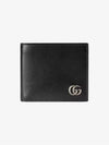 GG Marmont Leather Half Wallet Black - GUCCI - BALAAN 5