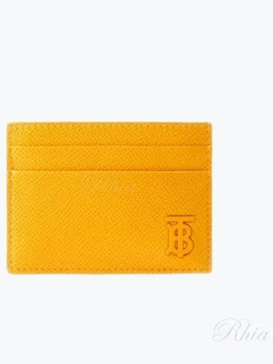 TB Grainy Leather Card Wallet Marigold - BURBERRY - BALAAN 2