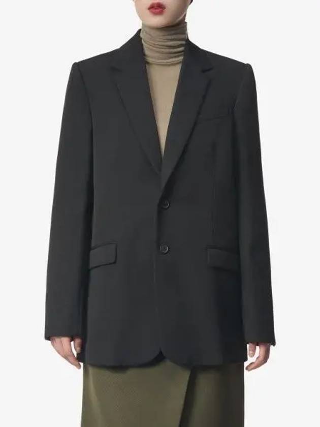 Virgin Wool Single Breasted Blazer Jacket Black W4001R01BLK - WARDROBE.NYC - BALAAN 1