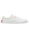 Red Logo Canvas Low Top Sneakers White - HUGO BOSS - BALAAN 1