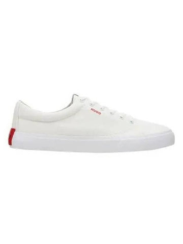 Red Logo Canvas Low Top Sneakers White - HUGO BOSS - BALAAN 1