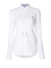 Women's Cotton Long Sleeve Shirt White - POLO RALPH LAUREN - BALAAN 2