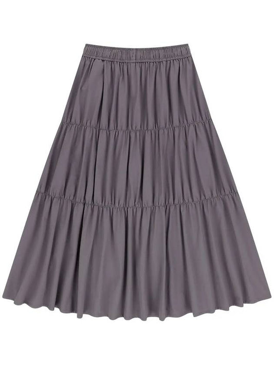 OG Woven Stretch Shirring Long Skirt Dark Gray - OFFGRID - BALAAN 2