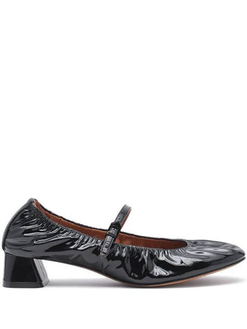 Lanvin Leather Ballet Flats With Wedge Heels - LANVIN - BALAAN 1