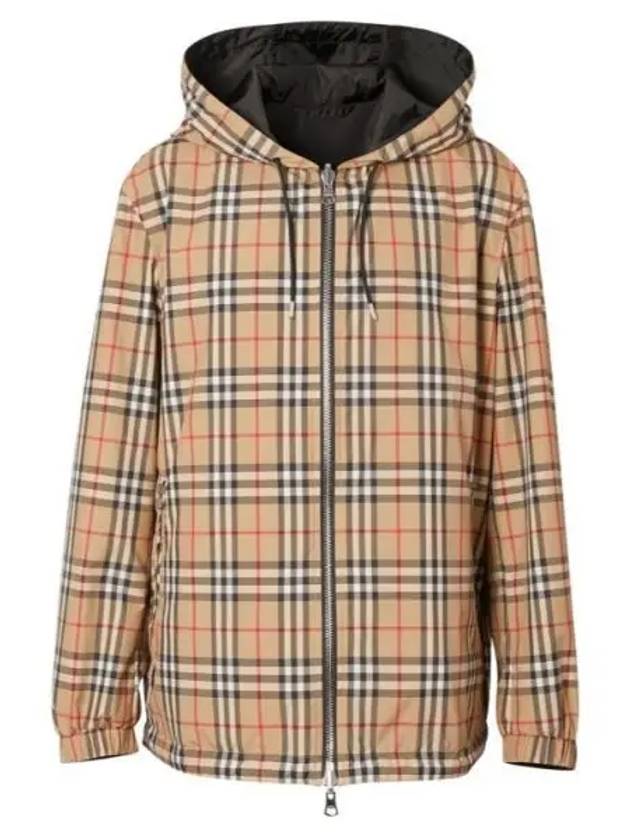 Reversible Vintage Check Hooded Jacket Archive Beige - BURBERRY - BALAAN 2