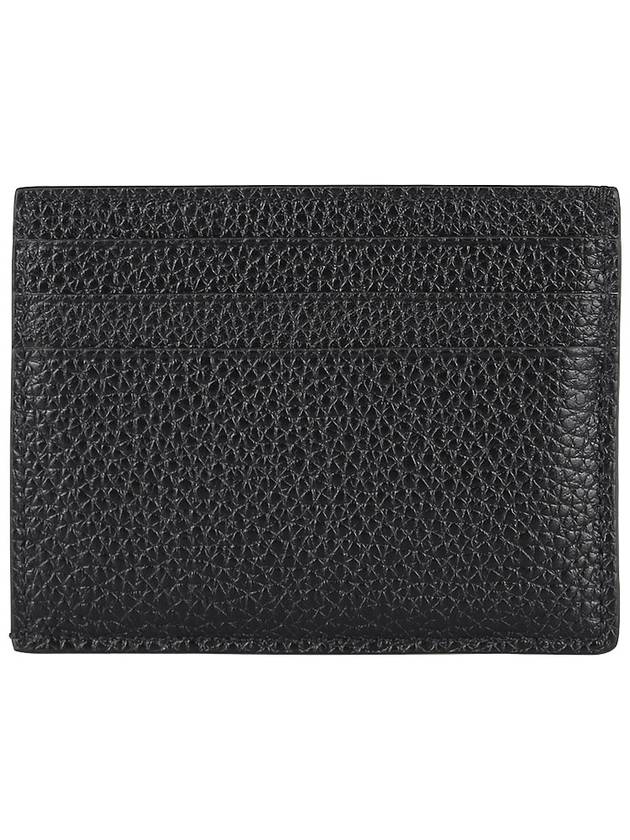 Tomford T-Line Logo Grain Leather Card Wallet Black - TOM FORD - BALAAN 4