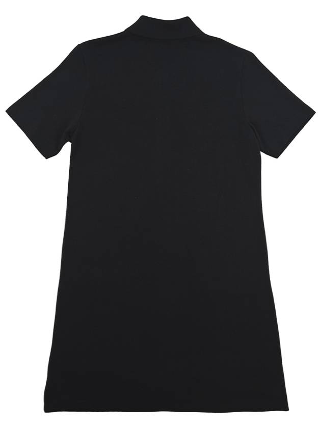 Logo Cotton Short Dress Black - KENZO - BALAAN 3