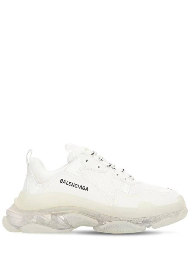 Triple S Clear Sole Low Top Sneakers White - BALENCIAGA - BALAAN 1