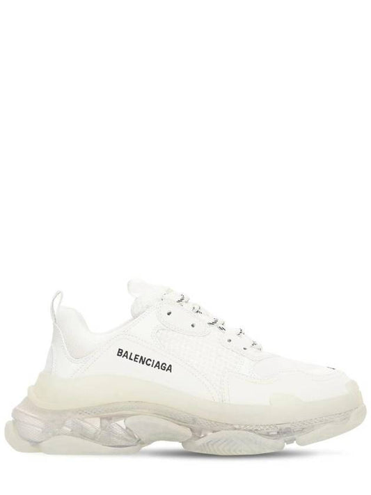 Triple S Clear Sole Low Top Sneakers White - BALENCIAGA - BALAAN 1