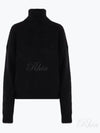 Women's Mohair Blend Turtleneck Black - SAINT LAURENT - BALAAN 2