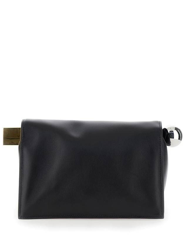 Round Square Logo Clutch Bag Black - JACQUEMUS - BALAAN 3