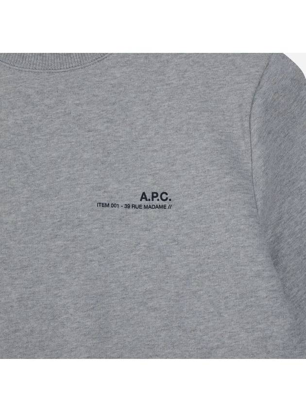 Men's Item Logo Sweatshirt Grey - A.P.C. - BALAAN 7