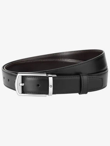 30mm reversible leather belt black brown 126020 - MONTBLANC - BALAAN 1