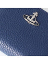 Grain Leather Coin Half Wallet Navy - VIVIENNE WESTWOOD - BALAAN 4