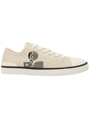 Binkoo Canvas Logo Low Top Sneakers Chalk - ISABEL MARANT - BALAAN 1