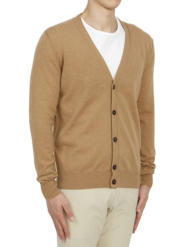 Cashmere Back Stitch Cardigan Beige - MAISON MARGIELA - BALAAN 4