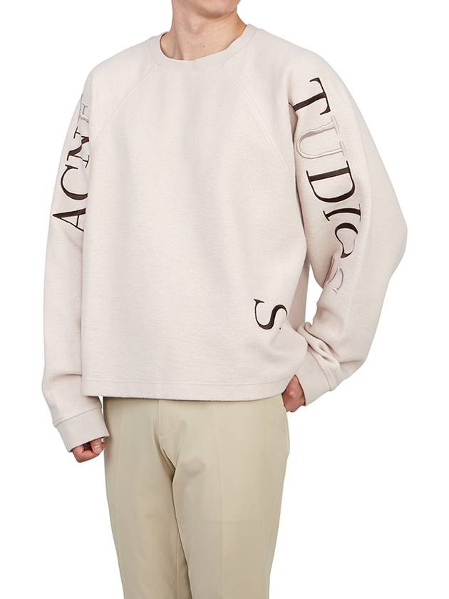 Embroidered Logo Oversized Fit Sweatshirt Pale Lilac - ACNE STUDIOS - BALAAN 6