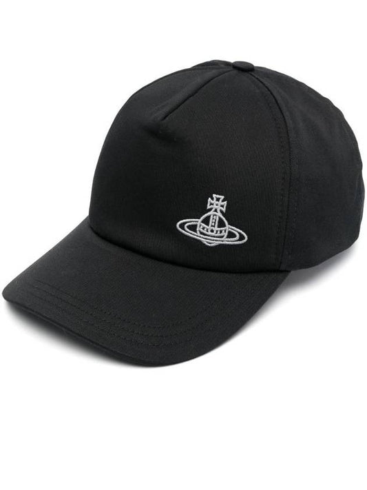 Embroidered ORB Logo Classic Ball Cap Black - VIVIENNE WESTWOOD - BALAAN 1