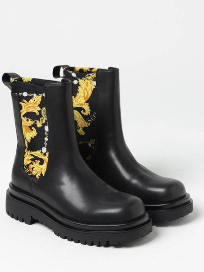 Baroque Versace Jeans Couture ankle boots in synthetic leather - VERSACE - BALAAN 2