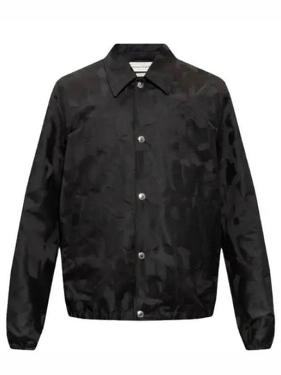 Logo Detailed Buttoned Jacket Black - ALEXANDER MCQUEEN - BALAAN 2