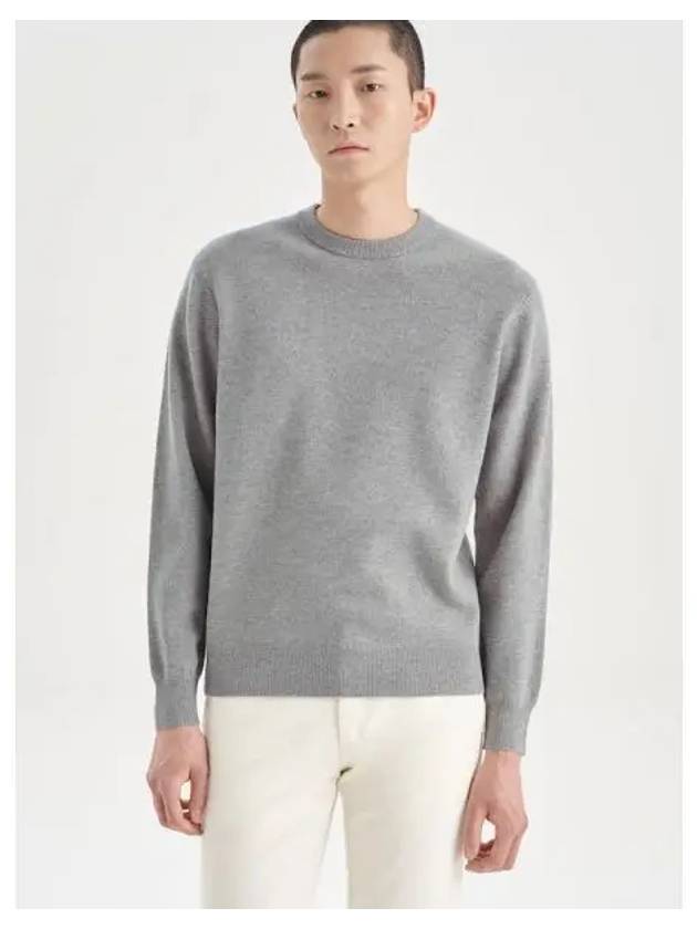 Men s Felt Wool Gather Knit Sweater Light Heather Gray Domestic Product GM0023102317397 - THEORY - BALAAN 1