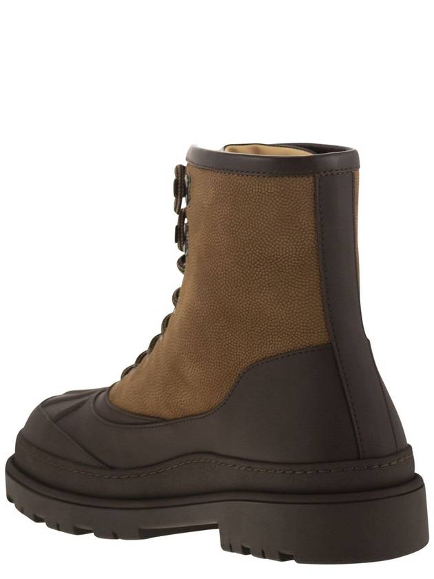 Duck Boot in suede and rubberised calf leather - BRUNELLO CUCINELLI - BALAAN 3