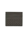 Intrecciato Classic Card Wallet Dark Grey - BOTTEGA VENETA - BALAAN 3