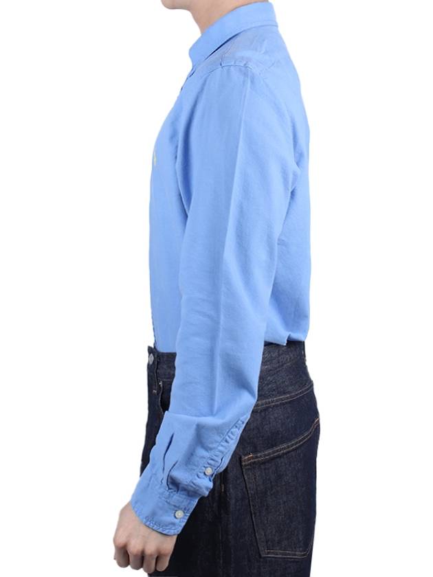 Men's Slim Fit Oxford Long Sleeve Shirt Blue - POLO RALPH LAUREN - BALAAN.