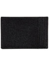 Uptown Grain De Poudre Embossed Leather Flap Card Case Black - SAINT LAURENT - BALAAN 5