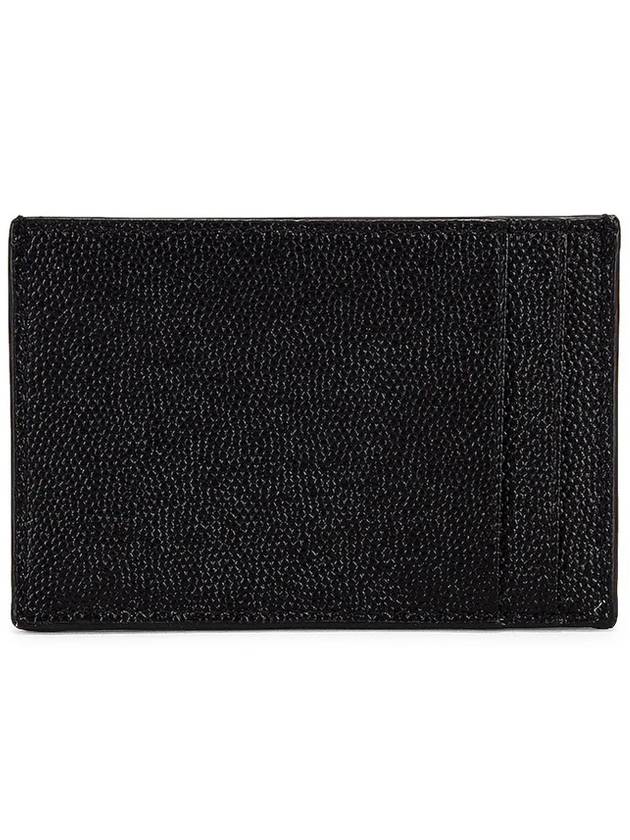 Uptown Grain De Poudre Embossed Leather Flap Card Case Black - SAINT LAURENT - BALAAN 5