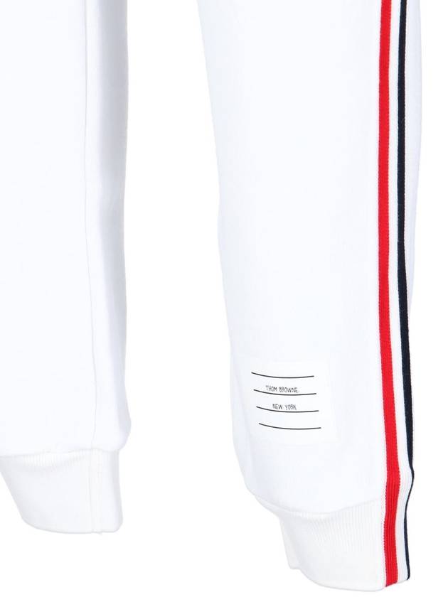 Women's Loop Back Stripe Track Pants White - THOM BROWNE - BALAAN 5