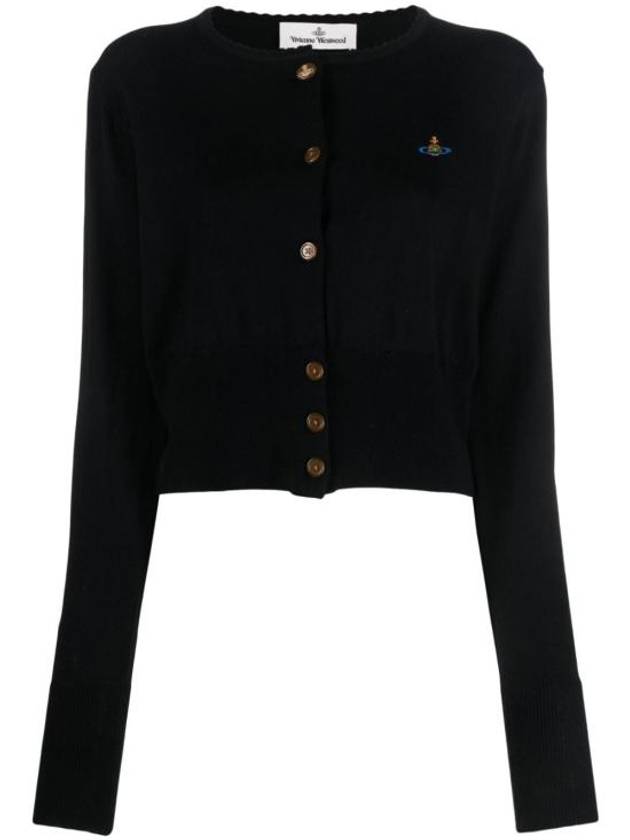 Bea Cropped Cardigan Black - VIVIENNE WESTWOOD - BALAAN 7