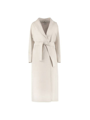 Amie Belted Long Sleeve Single Coat Ecru - MAX MARA - BALAAN 1