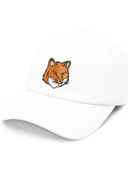 Large Fox Head 6P Ball Cap White - MAISON KITSUNE - BALAAN 2