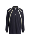 Rugby Long Sleeve Polo Shirt Black - ADIDAS - BALAAN 1