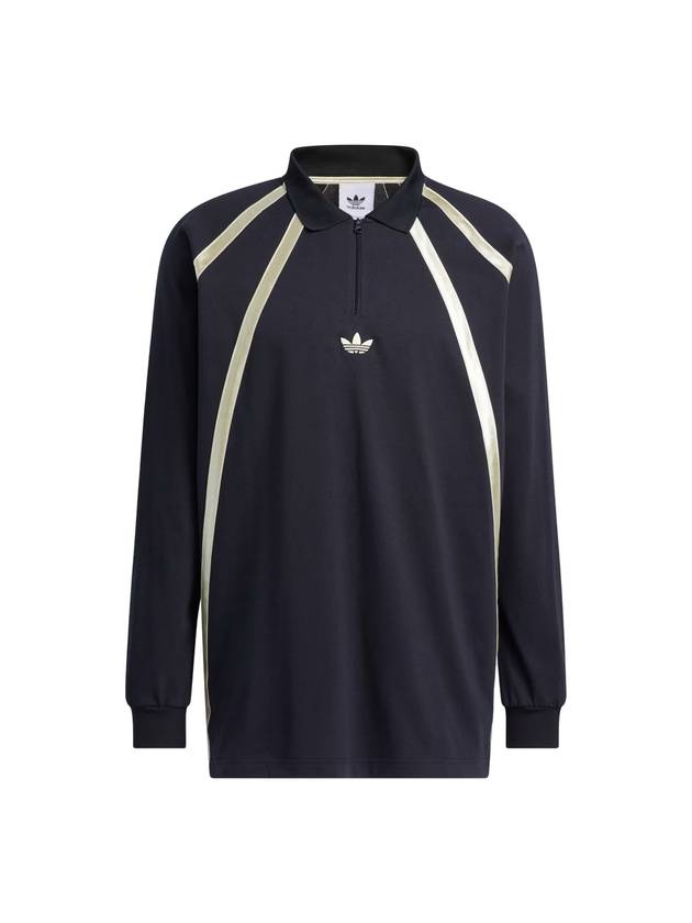 Rugby Long Sleeve Polo Shirt Black - ADIDAS - BALAAN 1