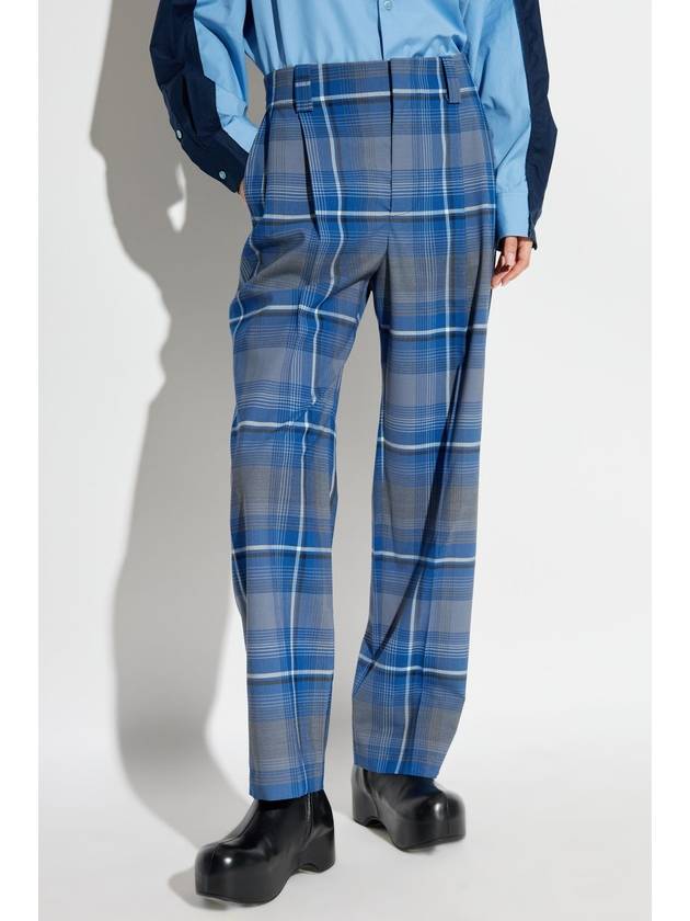 Marni Plaid Pattern Pants, Women's, Blue - MARNI - BALAAN 3