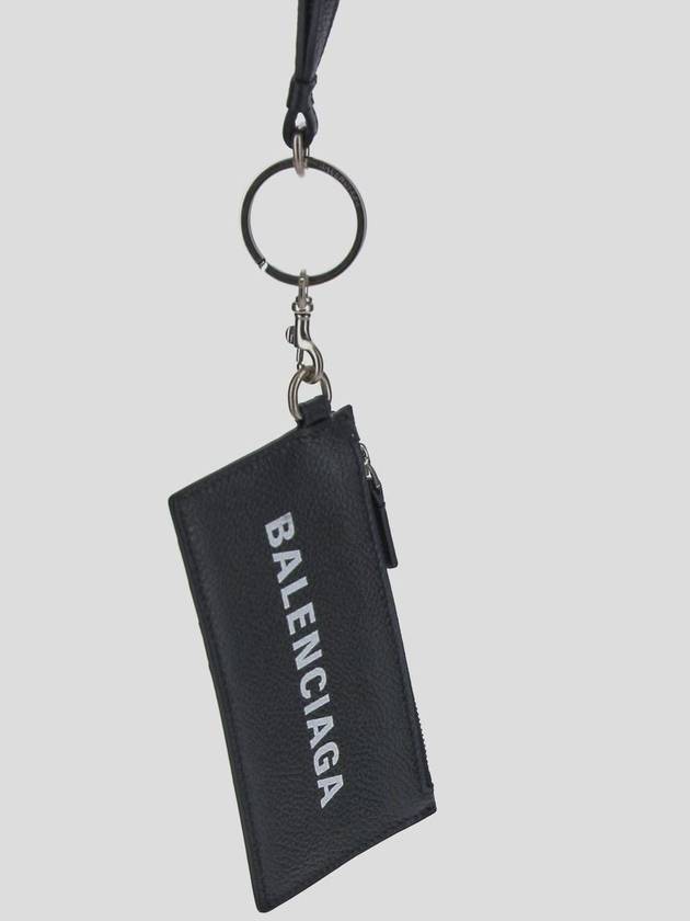 Cash Keyring Card Case Black Silver - BALENCIAGA - BALAAN 4