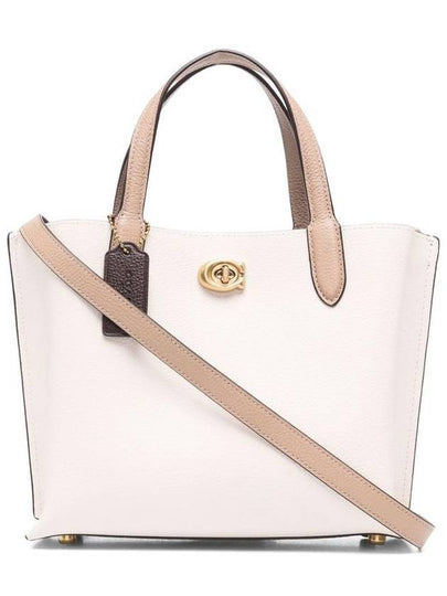 Willow 24 In Color Block Tote Bag Beige - COACH - BALAAN 2