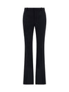 Wool Flare Wide Pants Black - SAINT LAURENT - BALAAN 1