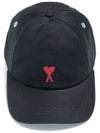 De Coeur Embroidered Logo Ball Cap Black - AMI - BALAAN 3