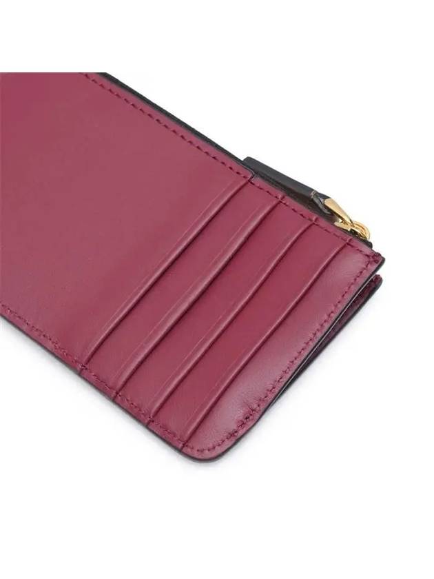 Colorblock Leather Card Wallet Brown - MARNI - BALAAN 5