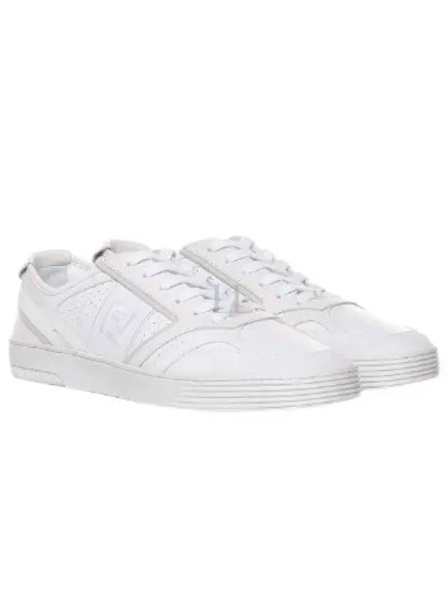 Step Leather Low Top Sneakers White - FENDI - BALAAN 2