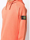 Malfile Fleece Garment Dyed Hoodie Orange - STONE ISLAND - BALAAN 3