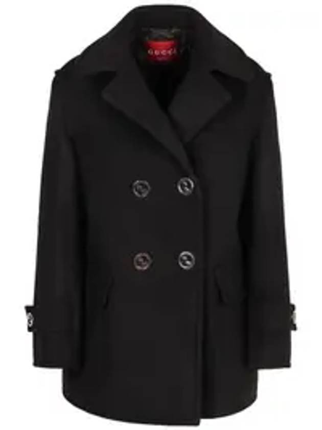 Batavia wool double coat black - GUCCI - BALAAN 1